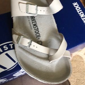 Birkenstock Mayari Womens white NUBUCK size 39